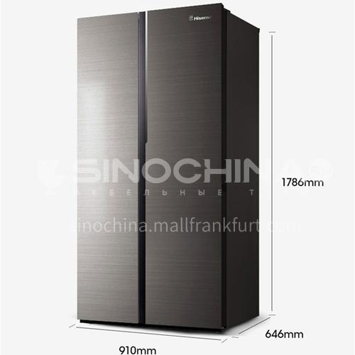 Hisense refrigerator 530 liters, first-class energy efficiency, God of Cookery series side-by-side doors, air-cooled basalt glaze panel, intelligent dual frequency conversion, independent dual-circulation system, refrigerator   DQ001041